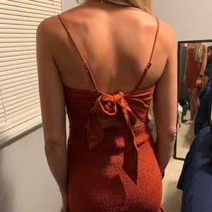 Burnt Orange Mini Dress